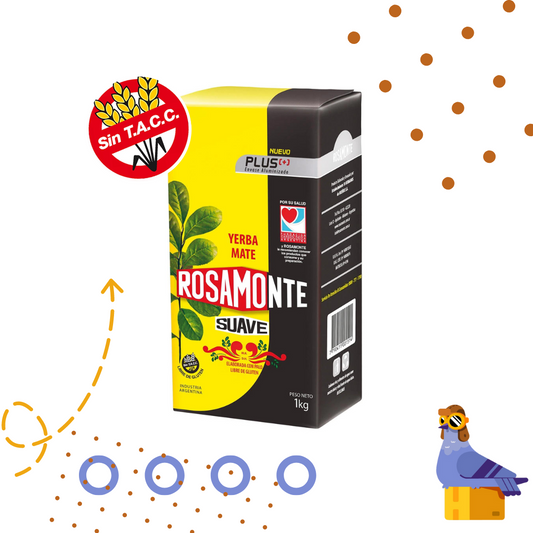 Rosamonte Yerba Mate Suave - 1 KG - Gluten Free
