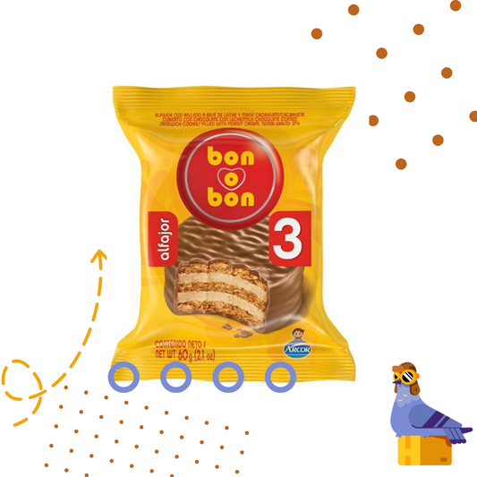 Bon o Bon Negro Alfajor - Triple - x 6 Unidades