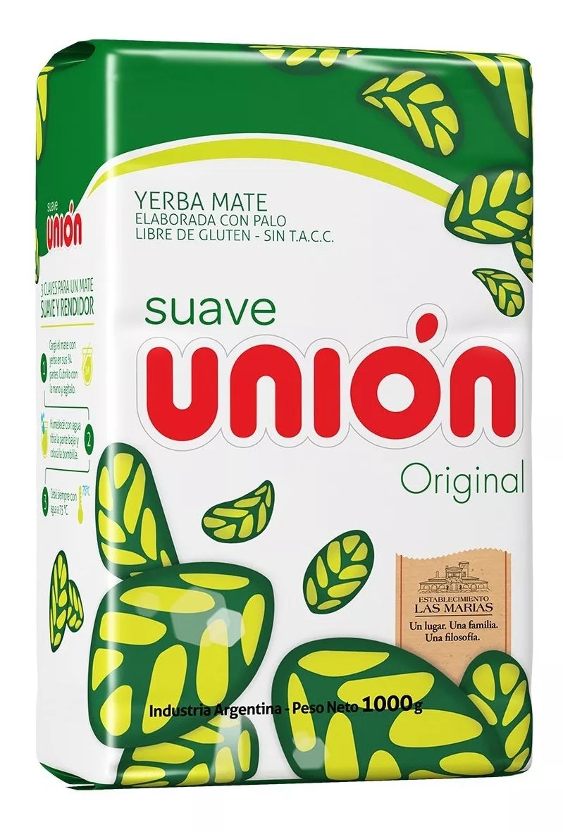 Unión Suave Original Yerba Mate - 1 KG - Gluten Free