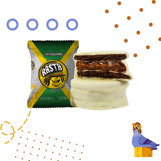 Rasta Alfajor - Chocolate Blanco - x 6 Unidades