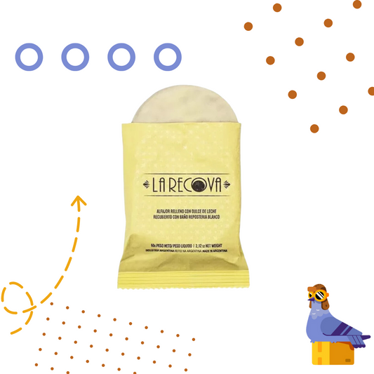 La Recova alfajor - Chocolate Blanco- x 6 Unidades