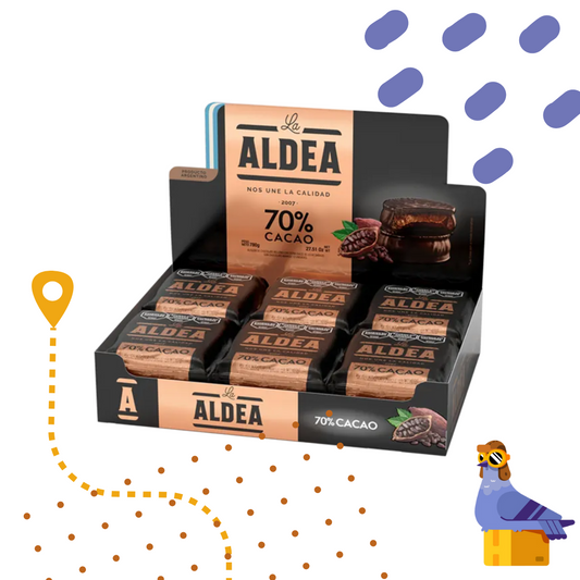 La Aldea Alfajor - %70 Cacao - x 6 Unidades
