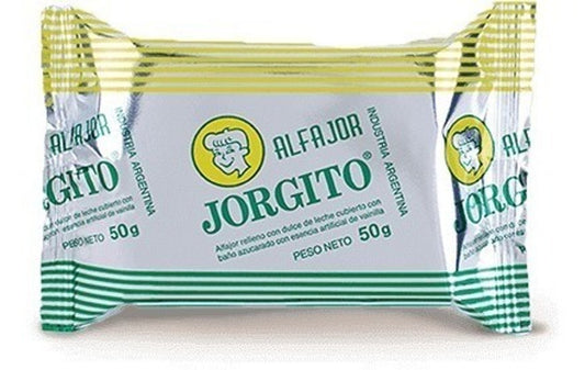 Jorgito Alfajor - Blanco, baño azucarado - x 6 Unidades
