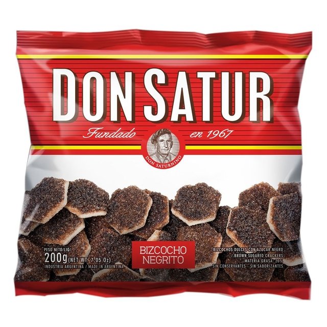 Don Satur Bizcochito - Azucar Negra - Pack x 3 Unidades