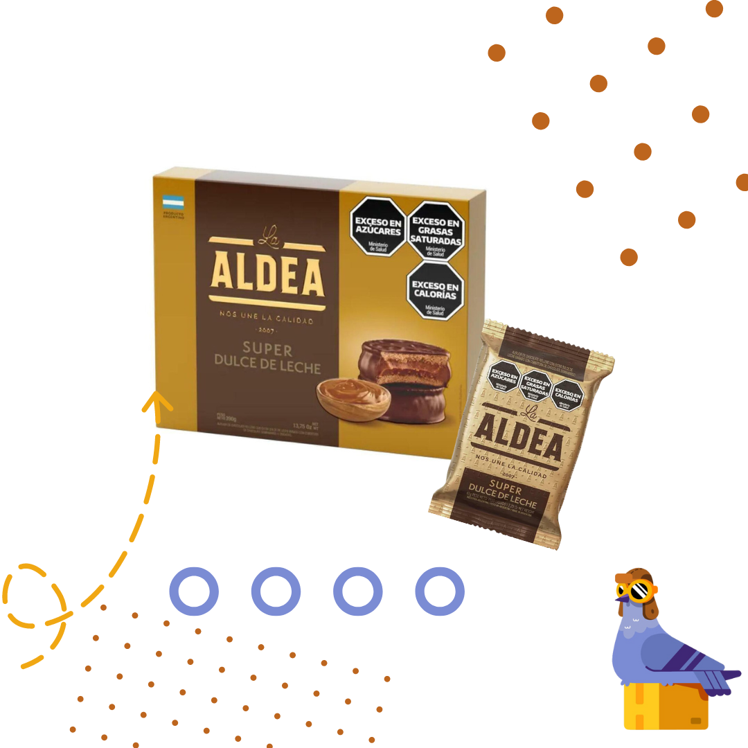 La Aldea Alfajor - Chocolate -  x 12 Unidades