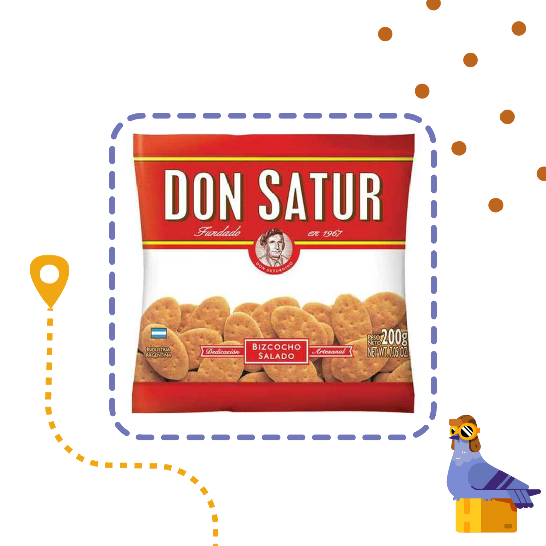 Don Satur Bizcochito - Grasa/Salado - Pack x 3 Unidades