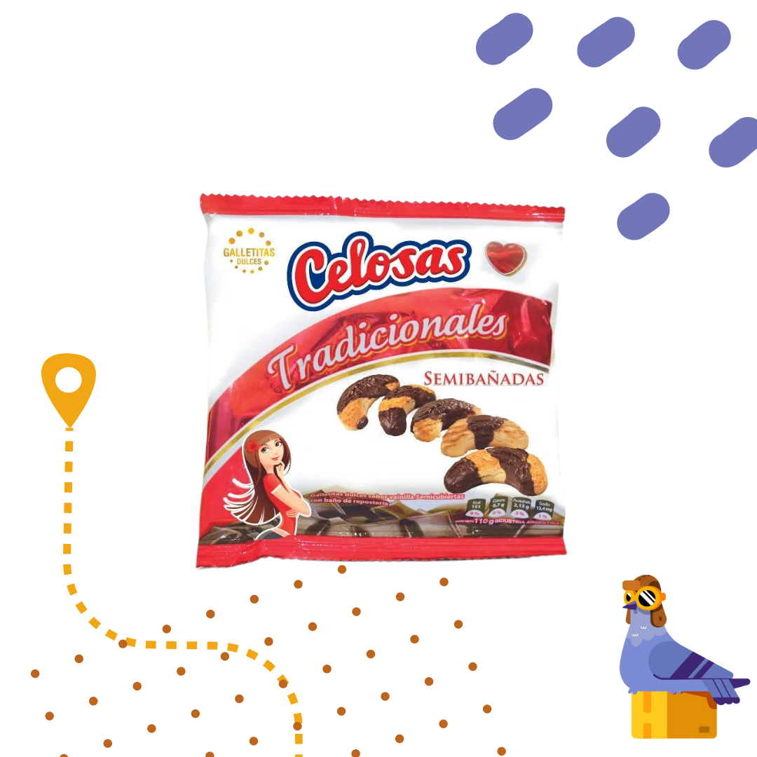 Celosas galletitas bañadas - Pack x 5 Unidades