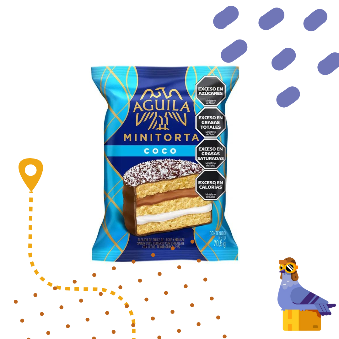 Aguila Minitorta Coco Alfajor - Triple  - x 21 Unidades