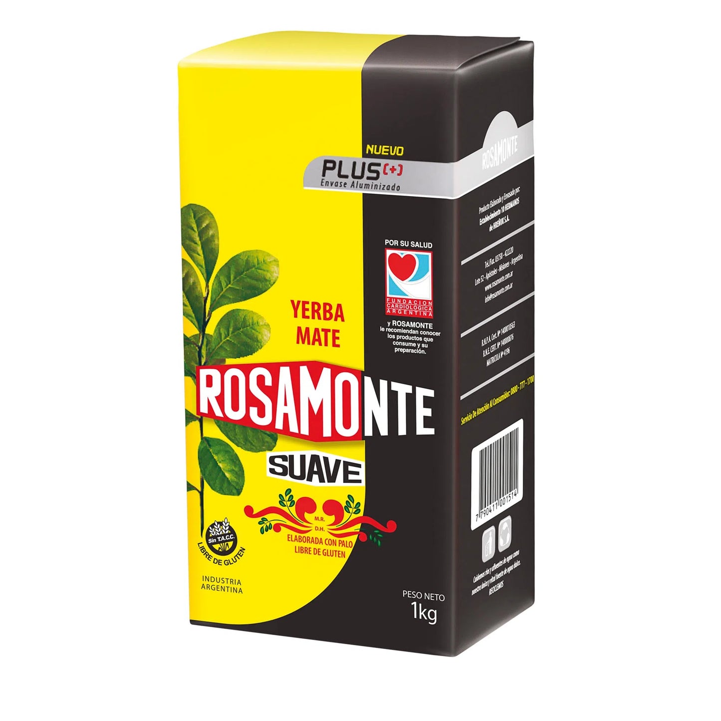 Rosamonte Yerba Mate Suave - 1 KG  - Gluten Free