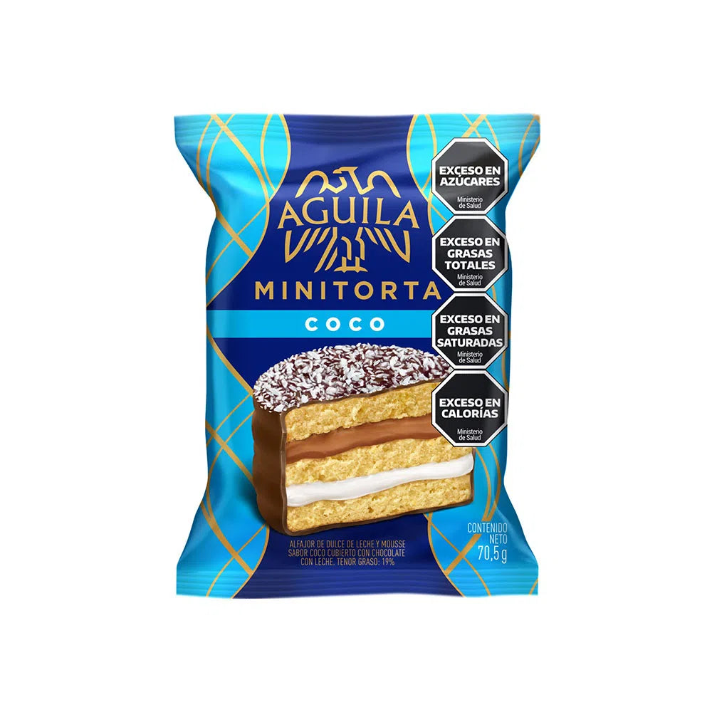 Aguila Minitorta Coco Alfajor - Triple  - x 6 Unidades