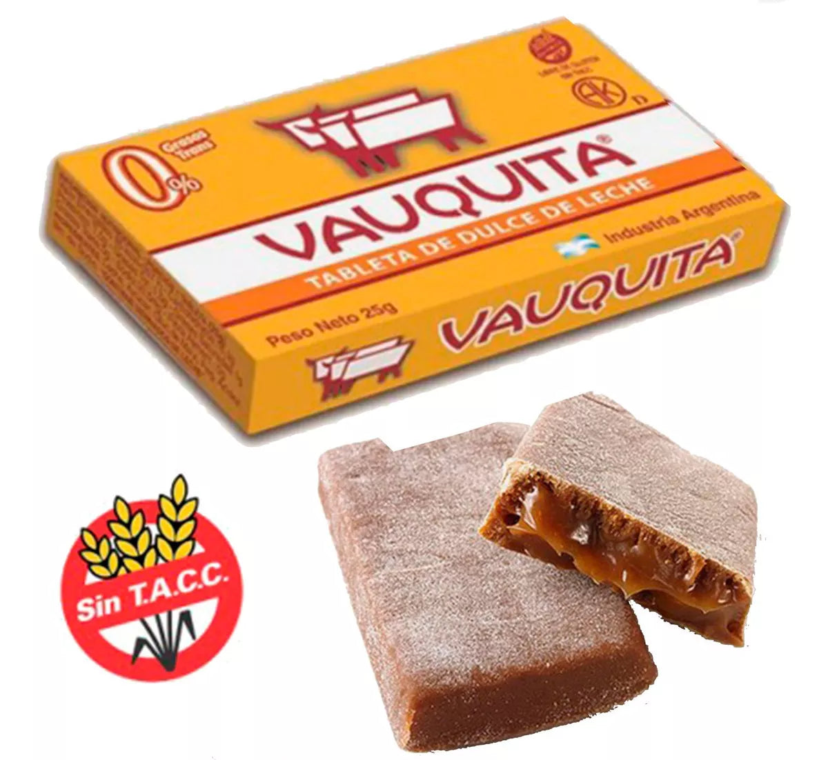 Vauquita Tableta de Dulce de Leche - x 18 U