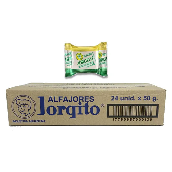 Jorgito Alfajor - Blanco, baño azucarado - x 24 Unidades