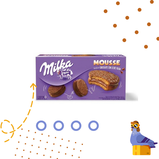 Milka Mousse Alfajor - Simple Negro - x 6 Unidades