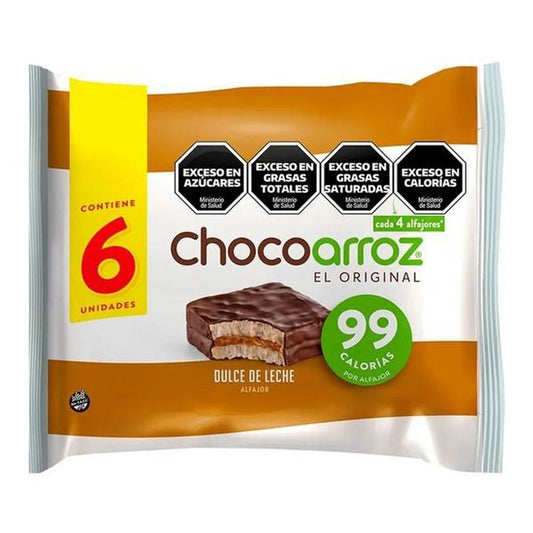 Chocoarroz - Alfajor de arroz integral sin gluten Dulce de Leche