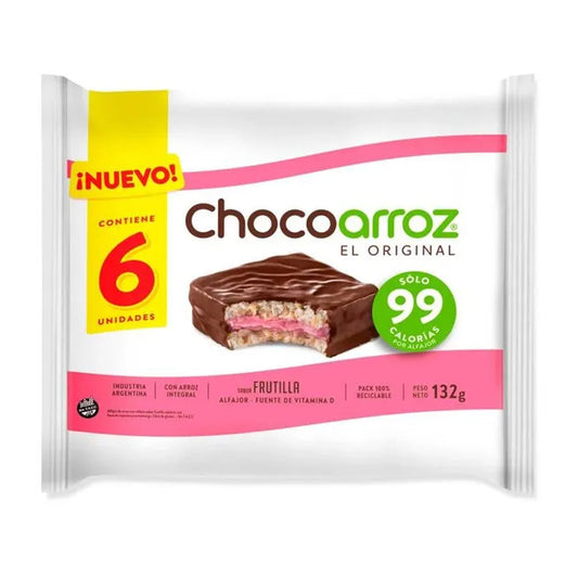 Chocoarroz - Alfajor de arroz integral sin gluten Frutilla