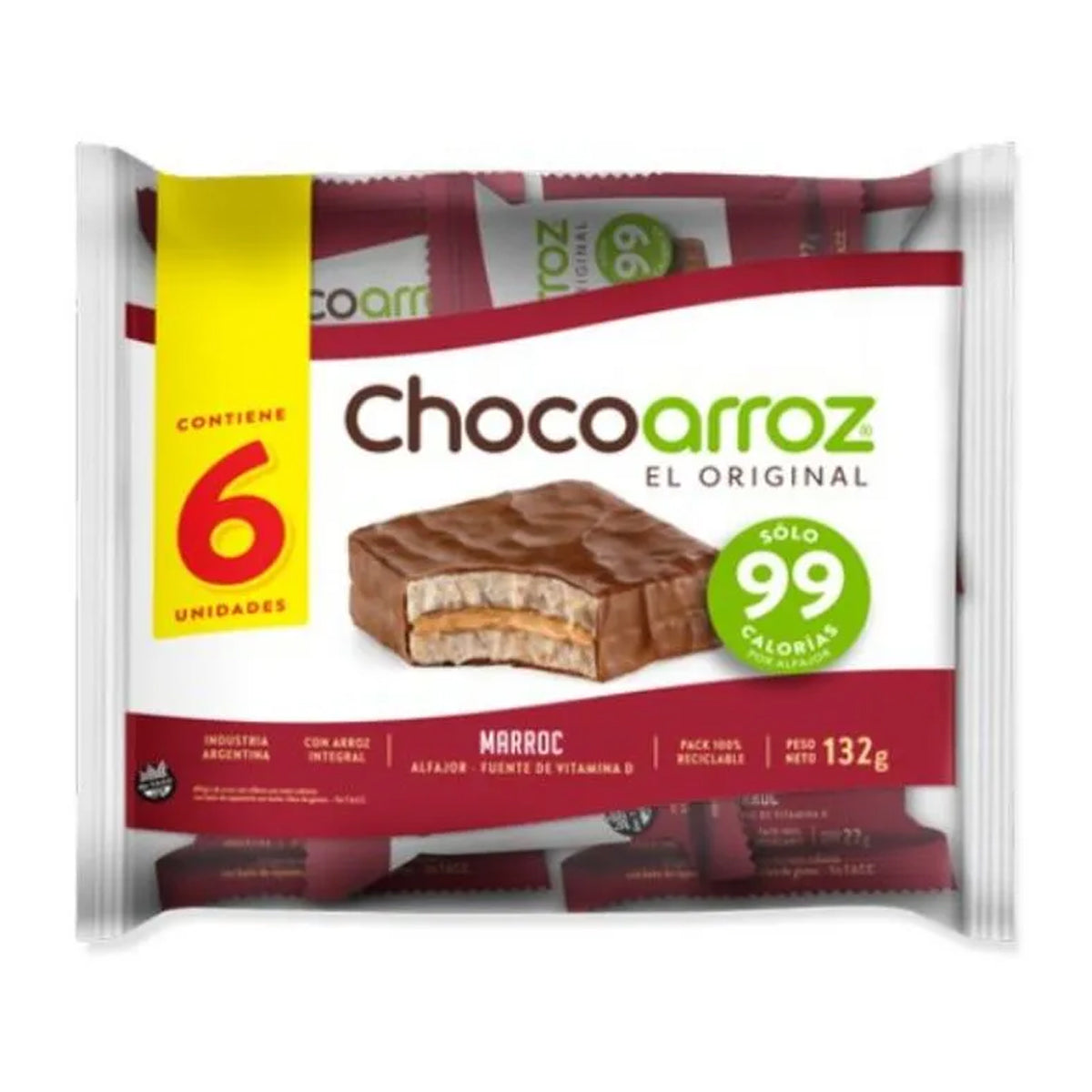 Chocoarroz - Alfajor de arroz integral sin gluten Marroc x 30