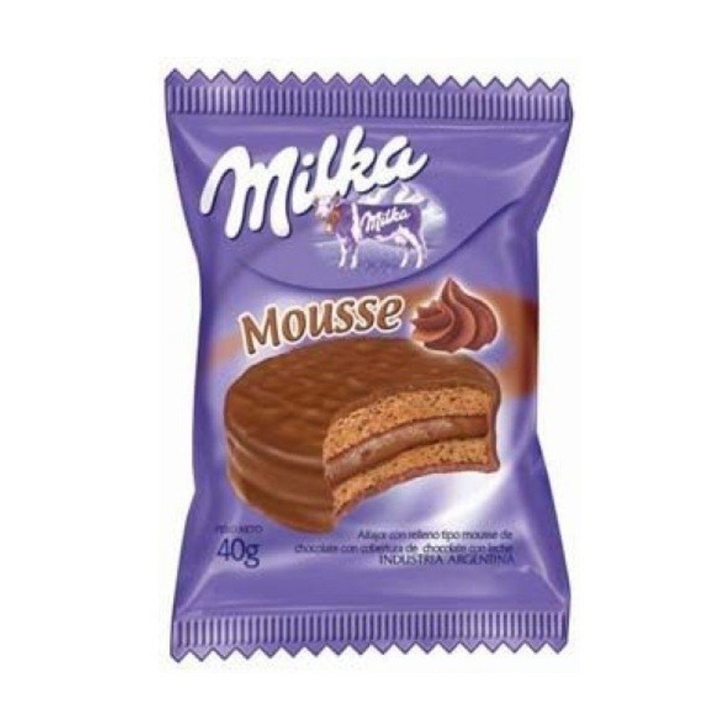 Milka Mousse Alfajor - Simple Negro - x 6 Unidades